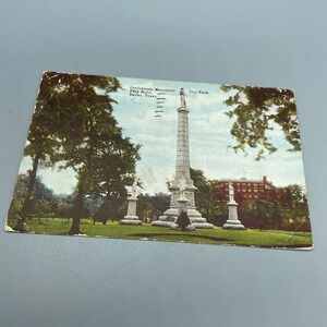 Vintage 1912 Dallas Texas Confederate Monument Park Hotel Postcard Williamson Co